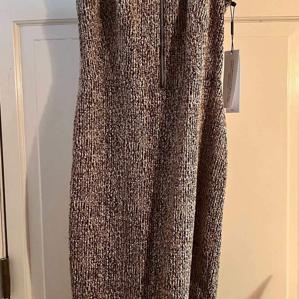 Calvin Klein Brown Textured Dress